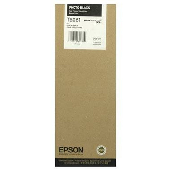 Original Ink Cartridge Epson Cartucho T606100 negro foto Black-0