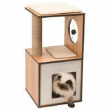 Cat scratching post Vesper V-Box Brown MDF Wood 37 x 37 x 72,5 cm-1