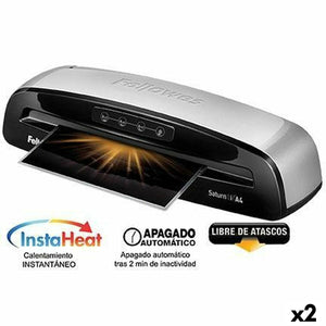 Laminator Fellowes Saturn 3i Black Silver (2 Units)-0