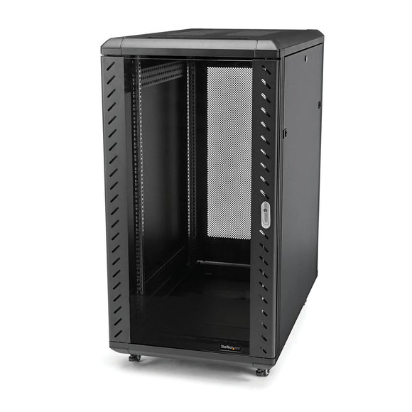 18U SERVER RACK CABINET - INCLUDES CASTERS LEVELING FEET-0
