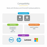 USB Hub Startech 154B-USBC-MULTIPORT Grey 100 W-2
