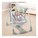 Rocking Chair Ingenuity Compact Swing - Hugs & Hoots White Grey-8