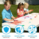 Folding Table Lifetime White Rectangular Steel Plastic 183 x 76 cm-3