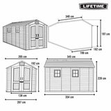 Hut Lifetime 207 x 228 x 354 cm Grey-3