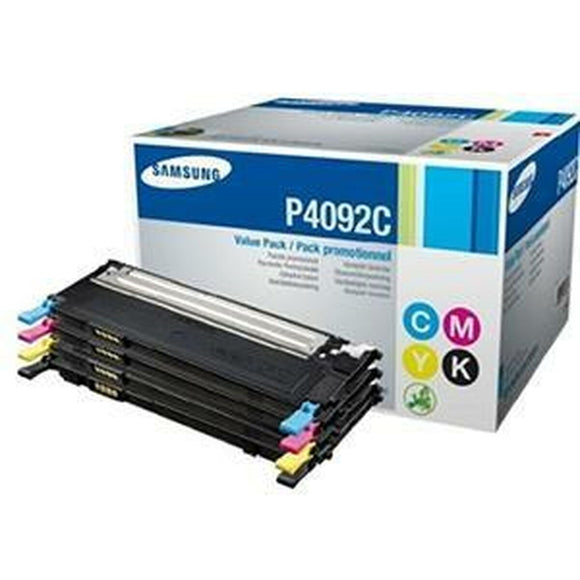 Original Ink Cartridge Samsung Paquete de 4 cartuchos de tóner negro/cian/magenta/amarillo Samsung CLT-P4092C Multicolour-0