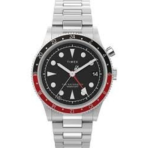 Men's Watch Timex THE WATERBURY  GMT Black Silver (Ø 39 mm) (Ø 40 mm)-0