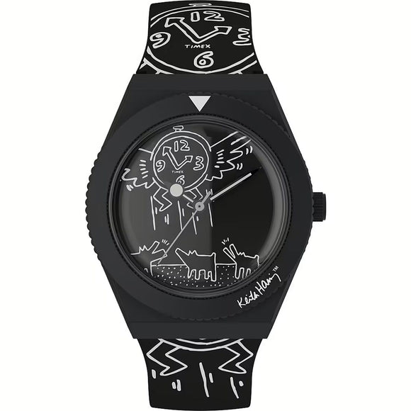 Men's Watch Timex Q X KEITH HARING SPECIAL EDT. Black (Ø 38 mm)-0