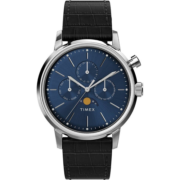 Men's Watch Timex MARLIN MOONPHASE Black (Ø 40 mm)-0