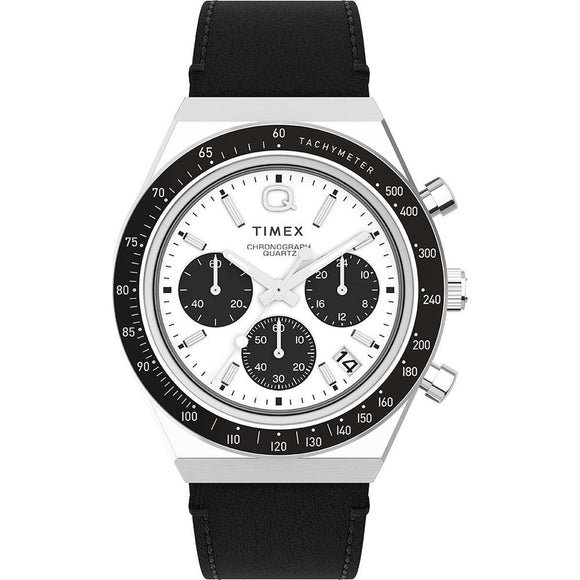 Men's Watch Timex Q DIVER CHRONO White Black (Ø 40 mm)-0