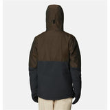 Men's Sports Jacket Columbia Winter District Black Brown Hood-3