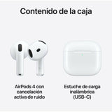 In-ear Bluetooth Headphones Apple AirPods 4 White-1
