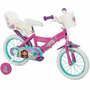 Children's Bike Gabby's Dollhouse 24973W White Pink 14"-0