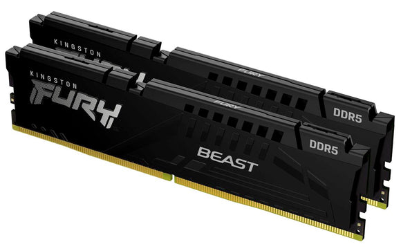 Kingston Fury Beast 64GB DDR5 Memory Kit 5200MHz CL40 2x32GB DIMM Black-0