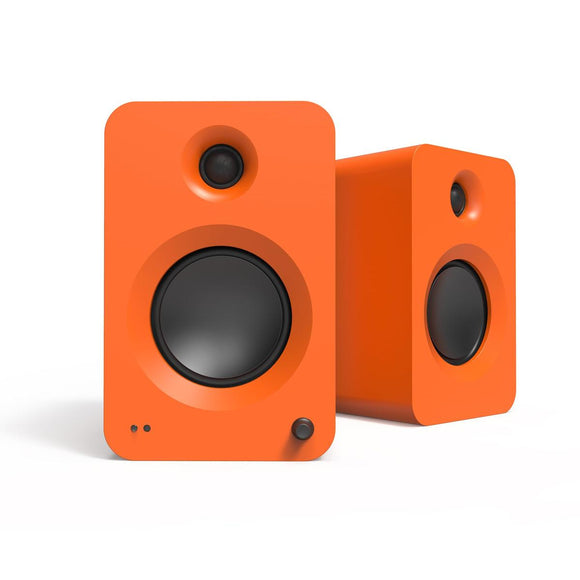 KANTO AUDIO 200W POWERED BOOKSHELF SPEAKERS WITH HDMI ARC, USB-C, AND BLUETOOTH 5.3 - MATTE ORANGE, PAIR (INCL. TYPE C POWER CORD)-0