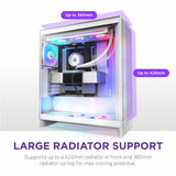 ATX Semi-tower Box NZXT H7 Flow RGB Midi White-10