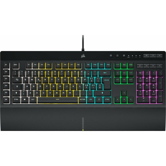 Gaming Keyboard Corsair K55 RGB PRO Black Spanish Qwerty-0