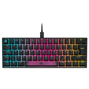 Gaming Keyboard Corsair K65 Spanish Qwerty Black-0