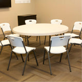 Side table Lifetime Cream 152 x 74 x 152 cm Steel Plastic-2