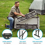 Table set with chairs Lifetime Cream 106 x 61 x 74 cm-4