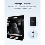 External Hard Drive Lexar LSL500X001T-RNBNG 1 TB SSD 2,5"-5