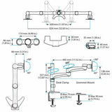 Screen Table Support Startech ARMDUAL Black 24"-2