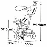 Tricycle Smoby Baby Driver Grey-2