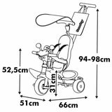 Tricycle Smoby Baby Driver Grey-12