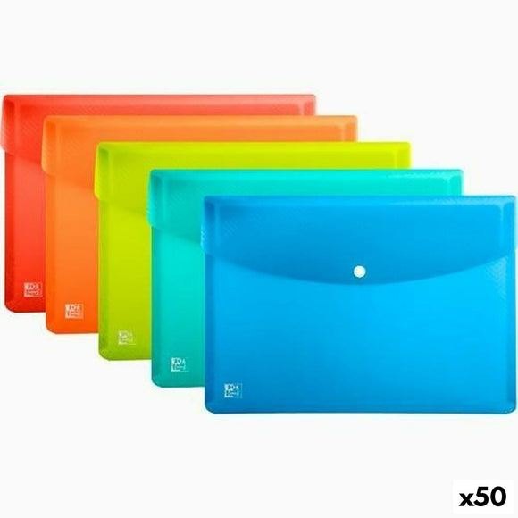 Document Folder Oxford Urban Multicolour A5 polypropylene Clasp 5 Pieces (50 Units)-0