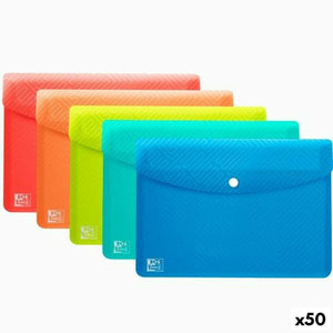 Document Folder Oxford Urban Multicolour A6 polypropylene Clasp 5 Pieces (50 Units)-0