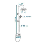 Shower Column Rousseau Stainless steel ABS-1