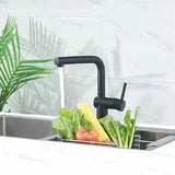 Mixer Tap Edouard Rousseau SQUARE Black Stainless steel C-shaped-2