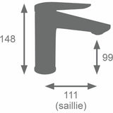 Mixer Tap Rousseau GLOSS Polished brass-1