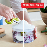 Manual mini chopper with pull cord Tefal K13304DISP White Stainless steel Plastic-18