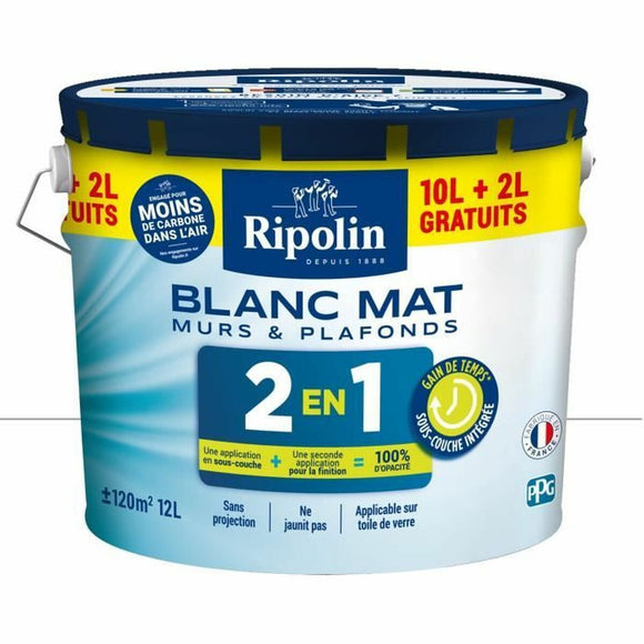Primer Paint Ripolin White Matt 12 L-0