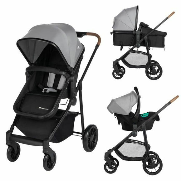 Baby's Pushchair Haze 3 in 1 i-Size Grey-0
