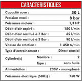 Air Compressor MECAFER 425523 Horizontal Silent 8 bar 24 L-6