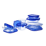 Set of lunch boxes Pyrex Cook & Go Blue Transparent-1