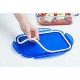 Set of lunch boxes Pyrex Cook & Go Blue Transparent-15