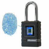 Fingerprint Padlock Master Lock Zinc Elastomer-0
