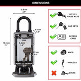 Safety-deposit box Master Lock 5440EURD Keys Black/Silver Zinc 18 x 8 x 6 cm (1 Unit)-3