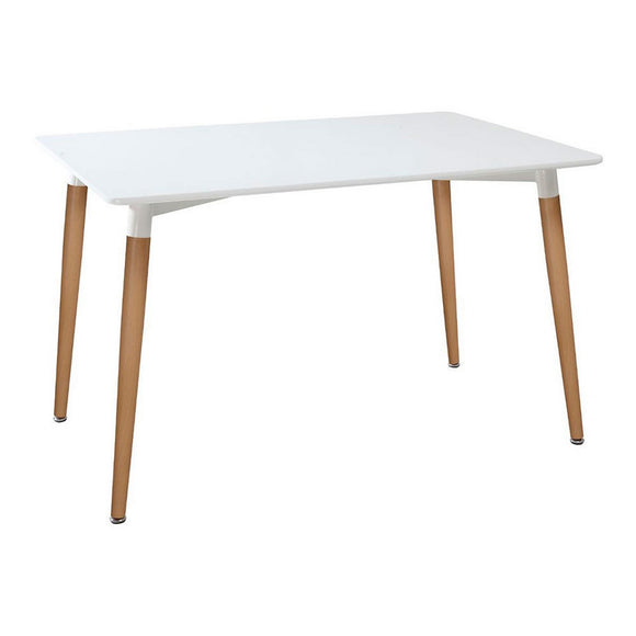 Dining Table Atmosphera Roka beech wood White (150 x 80 x 74 cm)-0