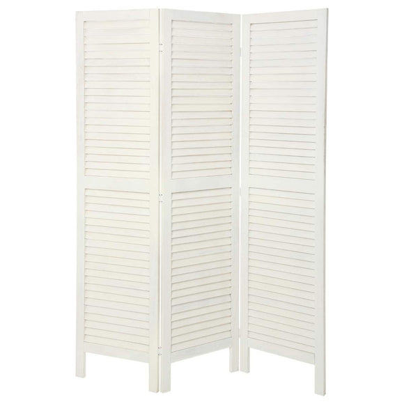 Folding screen Atmosphera White Paolownia wood (170 x 119 cm)-0