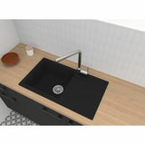 Sink Stradour 78 x 43,5 cm Matte back Black-1