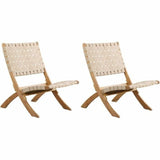 Garden chair Beau Rivage Beige 75 x 73 x 60 cm Foldable 2 Units-0