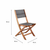 Garden chair Acacia Grey (2 Units)-2