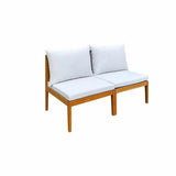 Garden sofa Alma Brown Grey Acacia 124 x 70 x 77,5 cm-2