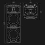 Portable Bluetooth Speakers Muse M-1988 DJ Black-10
