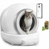Cat Litter Box White Grey-0