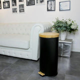 Rubbish Bin Kitchen Move   Black Matte back 30 L-5