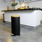 Rubbish Bin Kitchen Move   Black Matte back 30 L-4